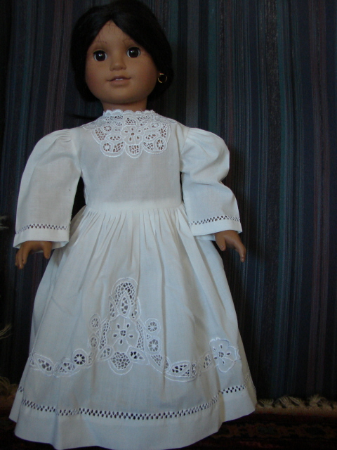 white doll dress