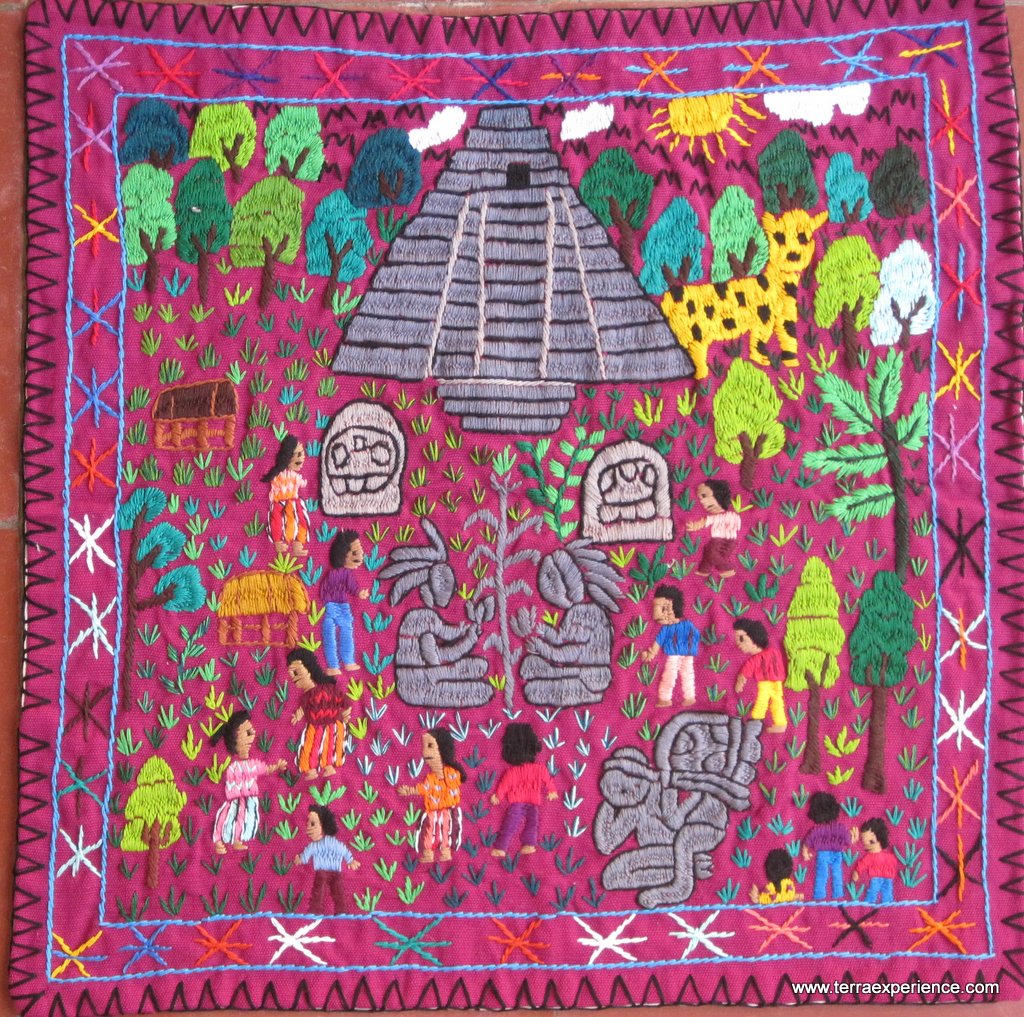 Mayan Embroidered Folk Art Tapestries from Guatemala, a Fair Trade Gift