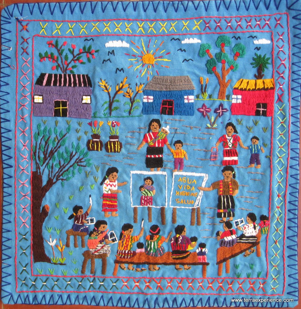 Mayan Embroidered Folk Art Tapestries from Guatemala, a Fair Trade Gift