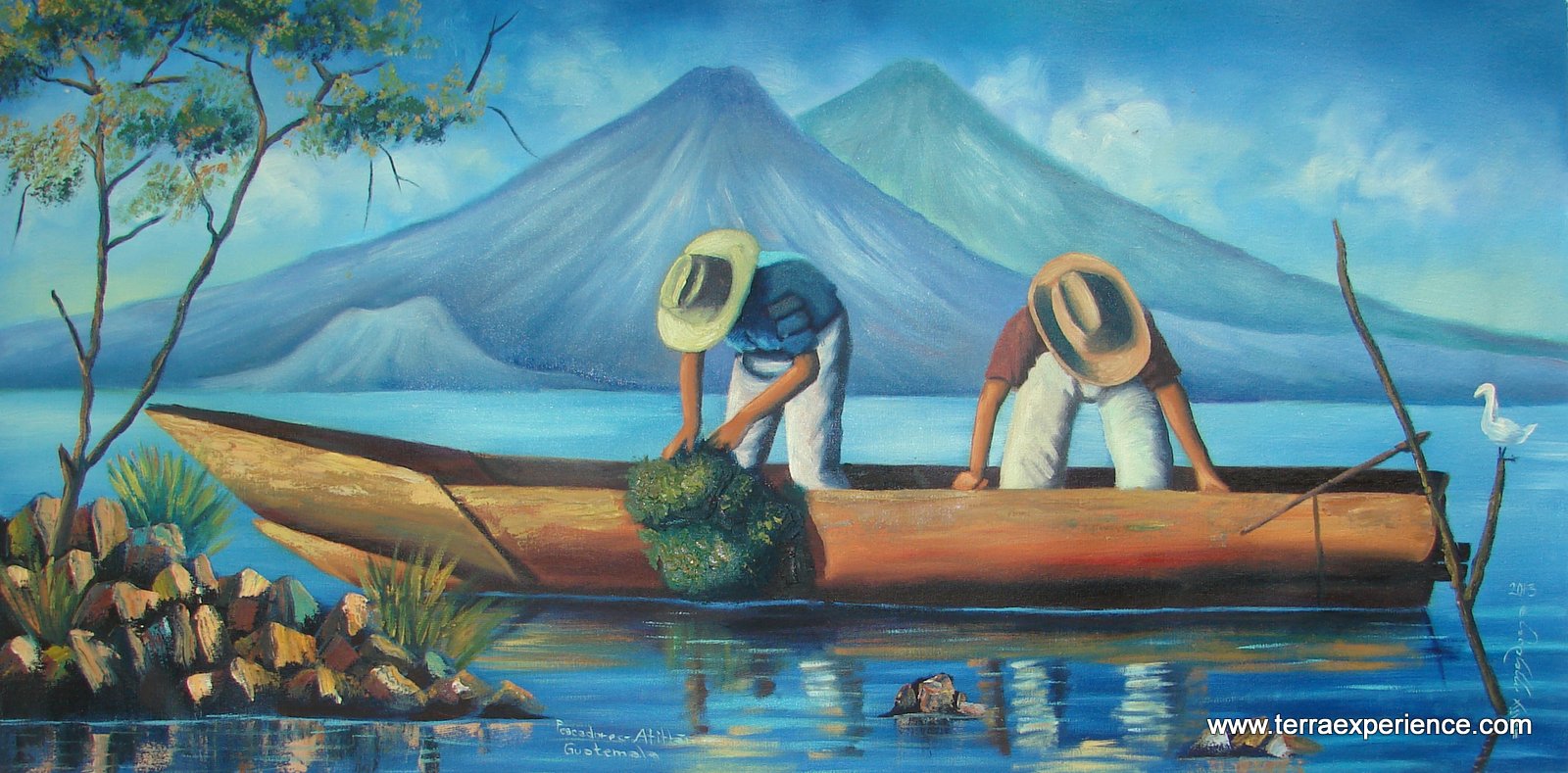 mayan naive oil paintings
