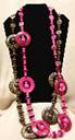Description: Pink Circle Coconut Necklace Colombia